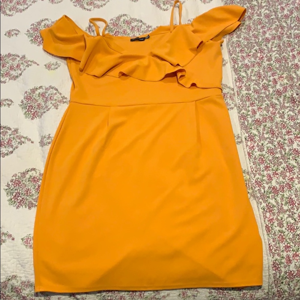 PLT Mustard Yellow Mini Summer Dress PLUS SIZE